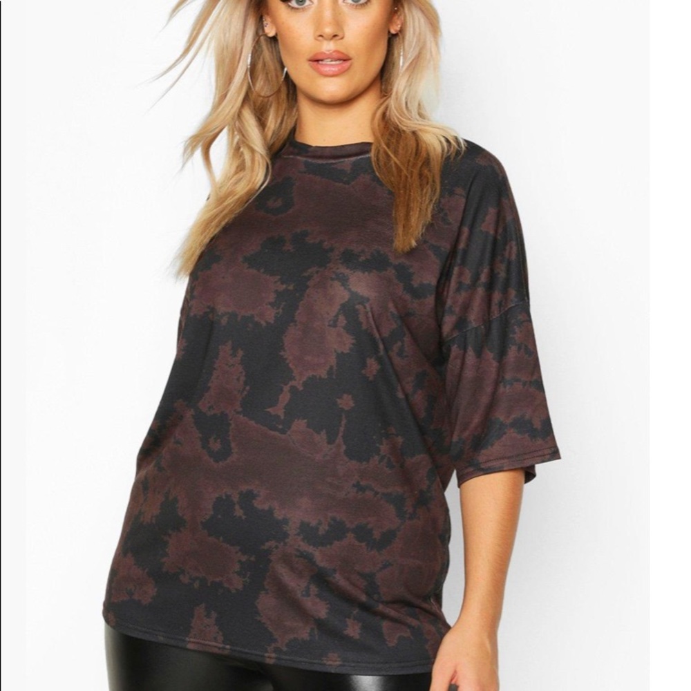 Plus Tie Dye Oversized T-Shirt